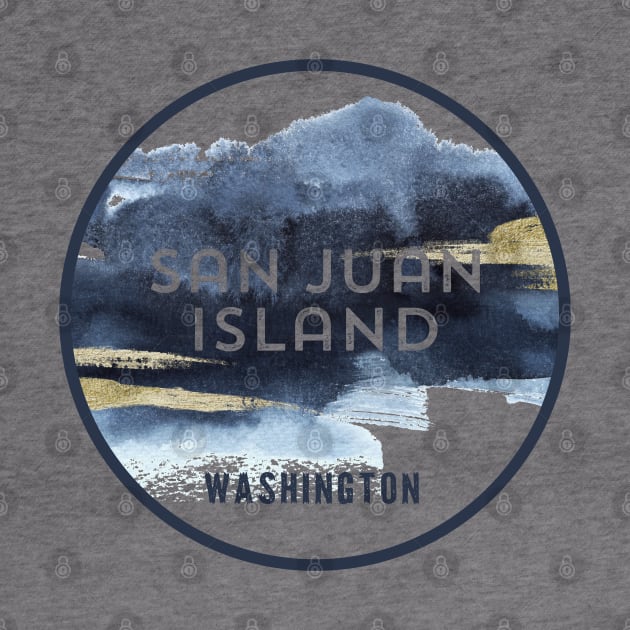 San Juan Island, Washington Watercolor Design by Pine Hill Goods